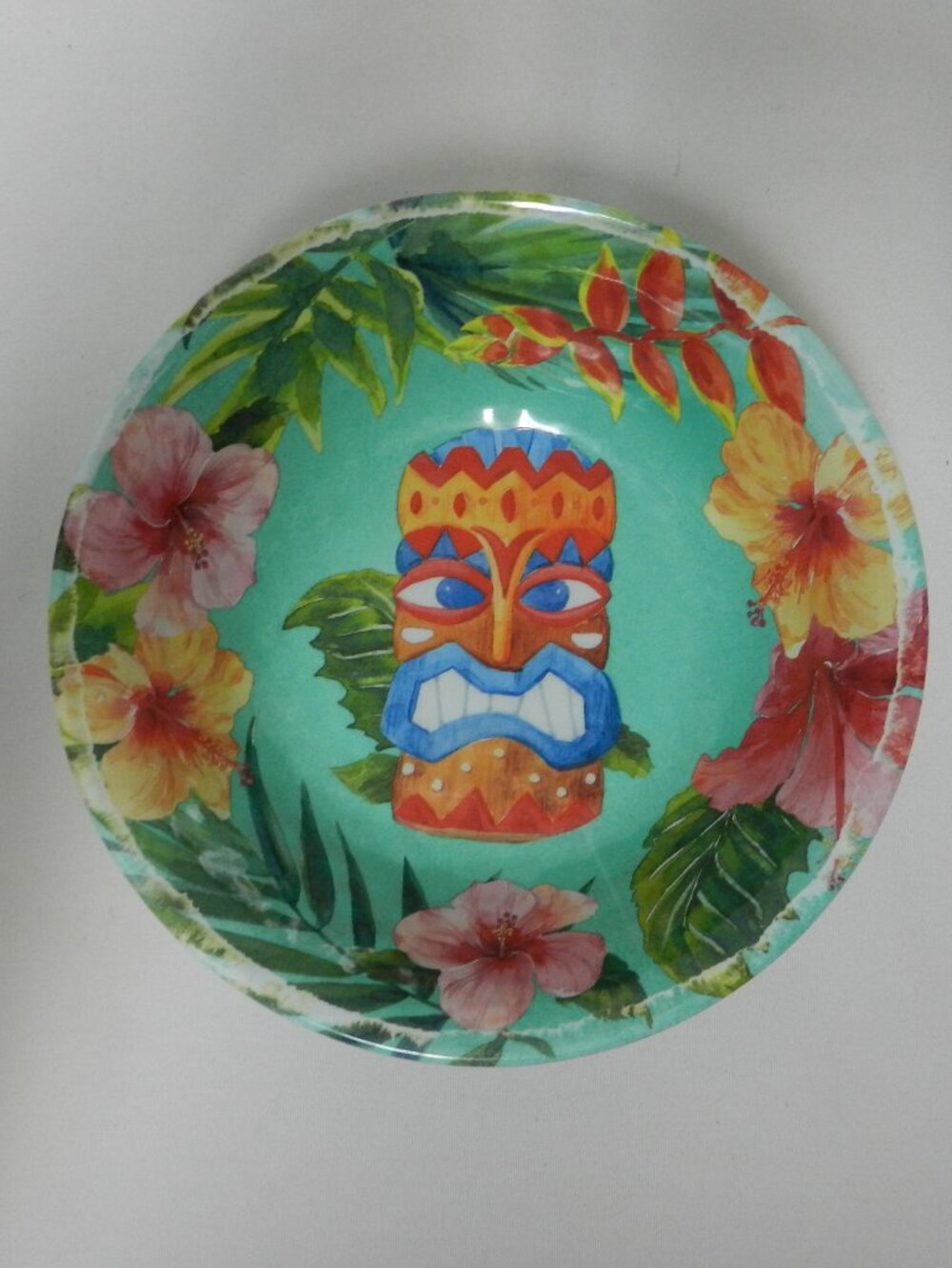 HD Designs Tiki melamine Bowl Hawaiian Summer pasta fruit cereal floral